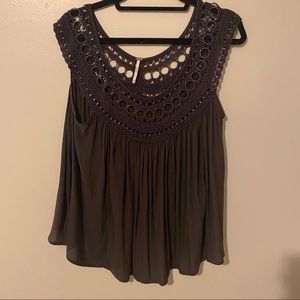 Free people dark gray blouse